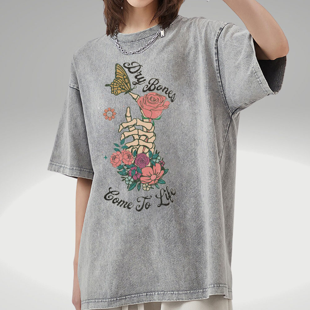 Dry Bones Come To Life Christian Washed T-Shirt