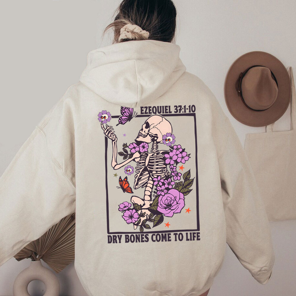 Dry Bones Come To Life Christian Washed Hoodie