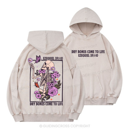 Dry Bones Come To Life Christian Washed Hoodie Sale - GuidingCross