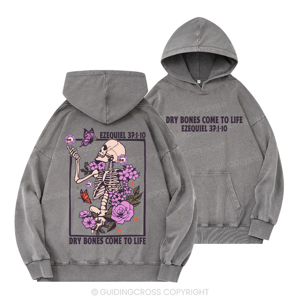 Dry Bones Come To Life Christian Washed Hoodie Sale - GuidingCross