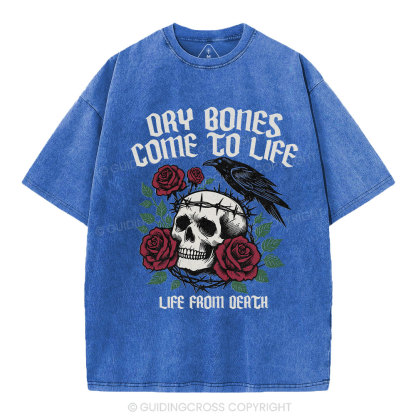Dry Bones Come  To Life Christian Washed T-Shirt