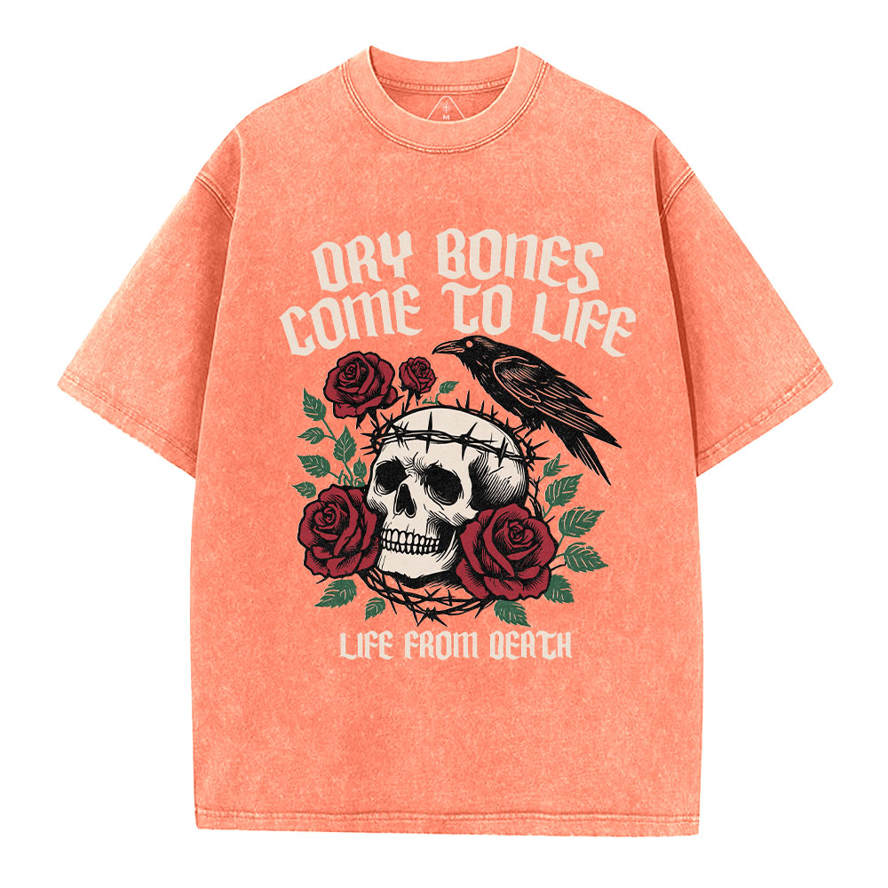 Dry Bones Come  To Life Christian Washed T-Shirt