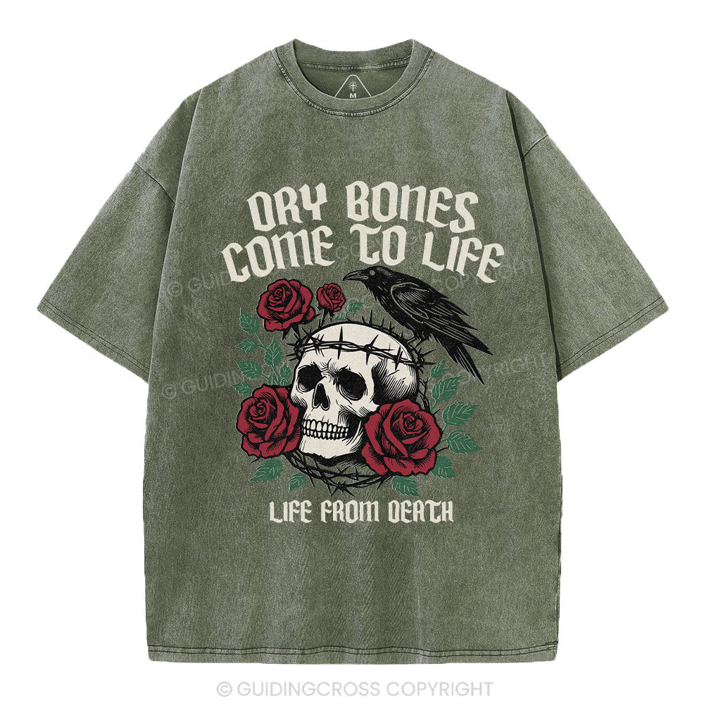 Dry Bones Come  To Life Christian Washed T-Shirt