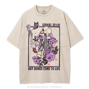 Image of Dry Bones Come To Life Christian Washed T-Shirt