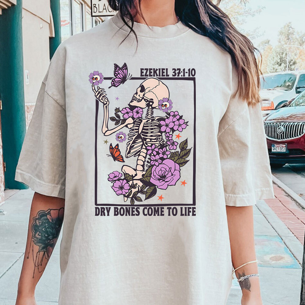 Dry Bones Come To Life Christian Washed T-Shirt