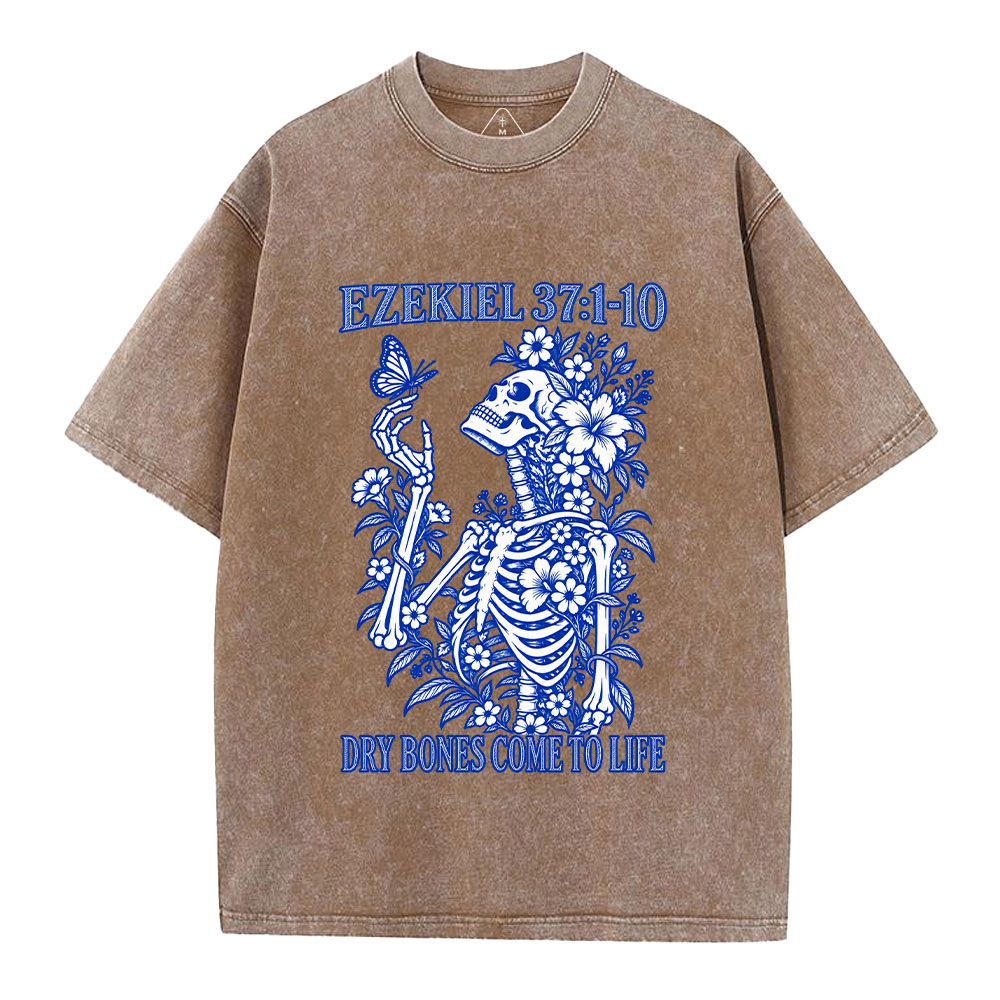 Dry Bones Come To Life Christian Washed T-Shirt