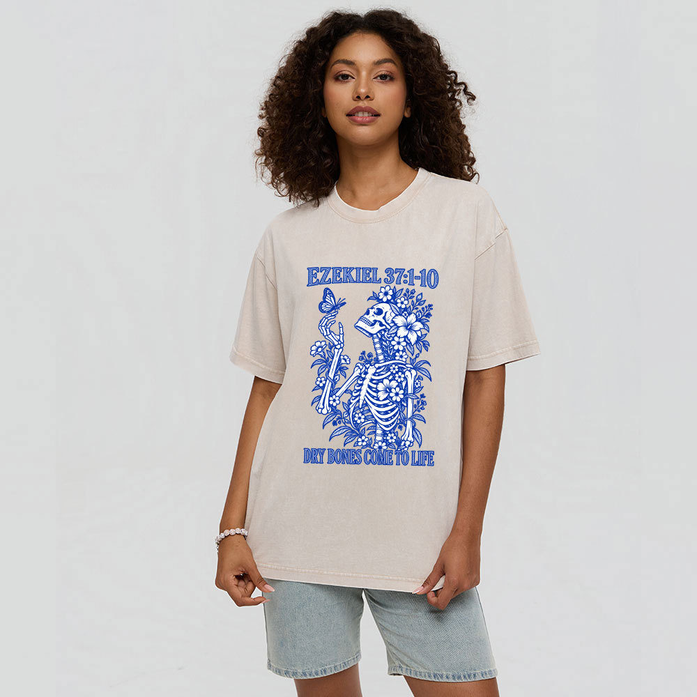 Dry Bones Come To Life Christian Washed T-Shirt