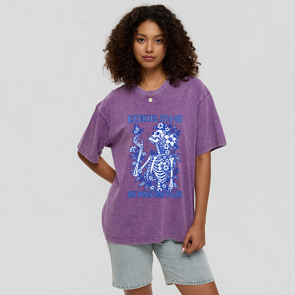 Dry Bones Come To Life Christian Washed T-Shirt