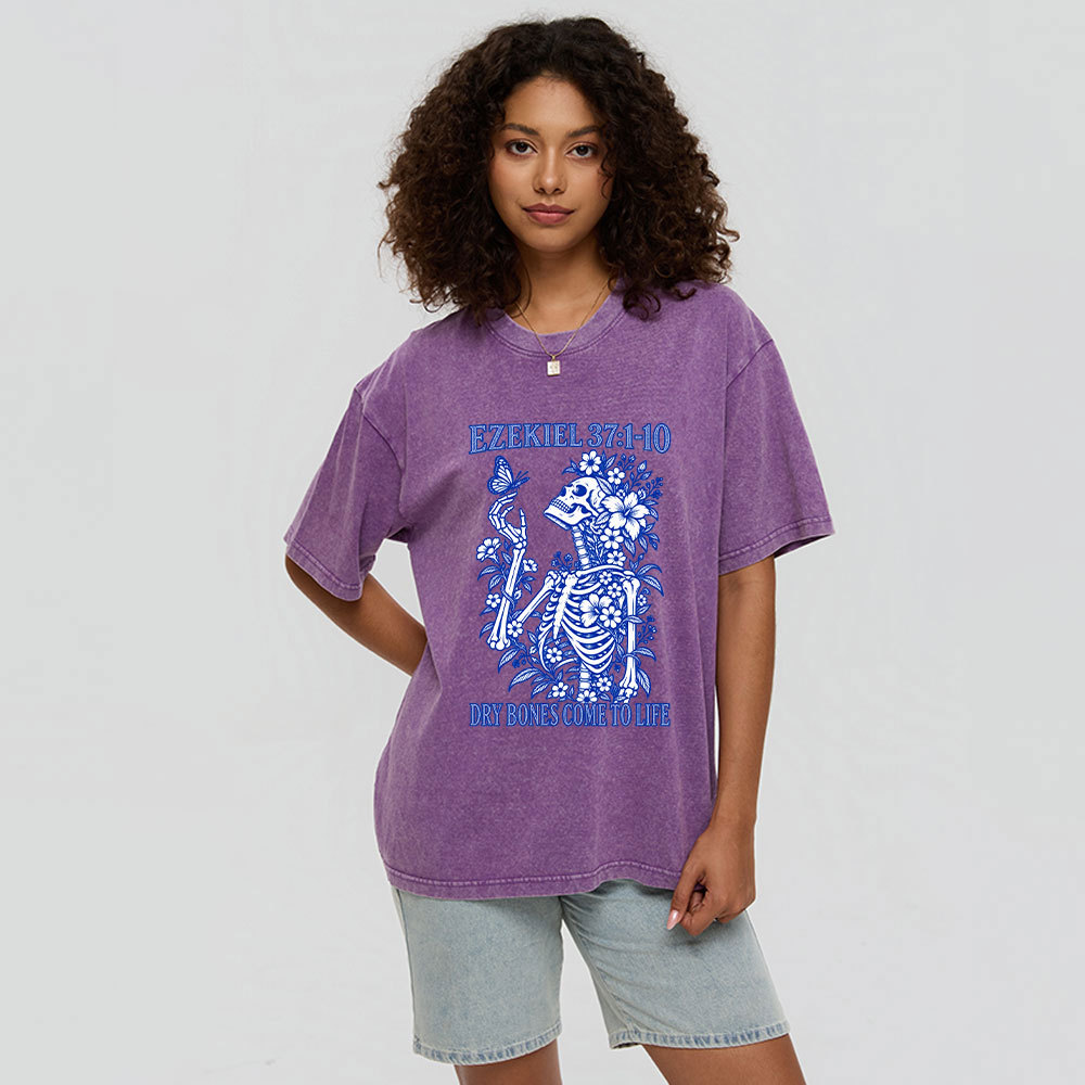 Dry Bones Come To Life Christian Washed T-Shirt
