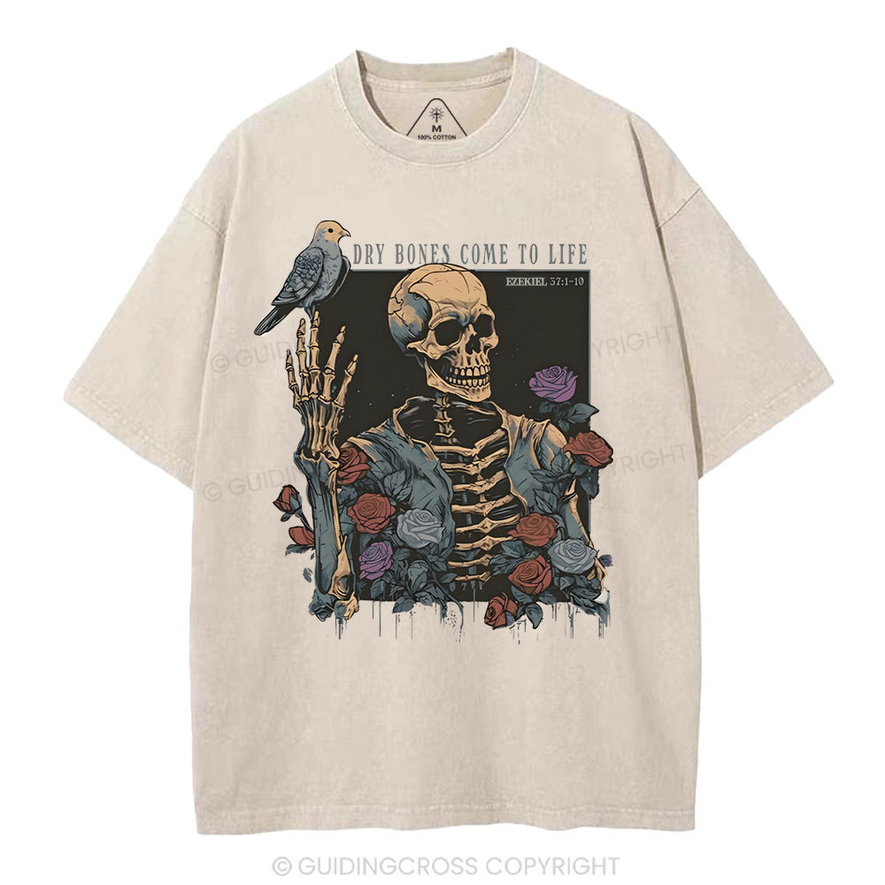Dry Bones Come To Life Christian Washed T-Shirt