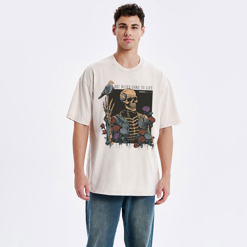 Dry Bones Come To Life Christian Washed T-Shirt