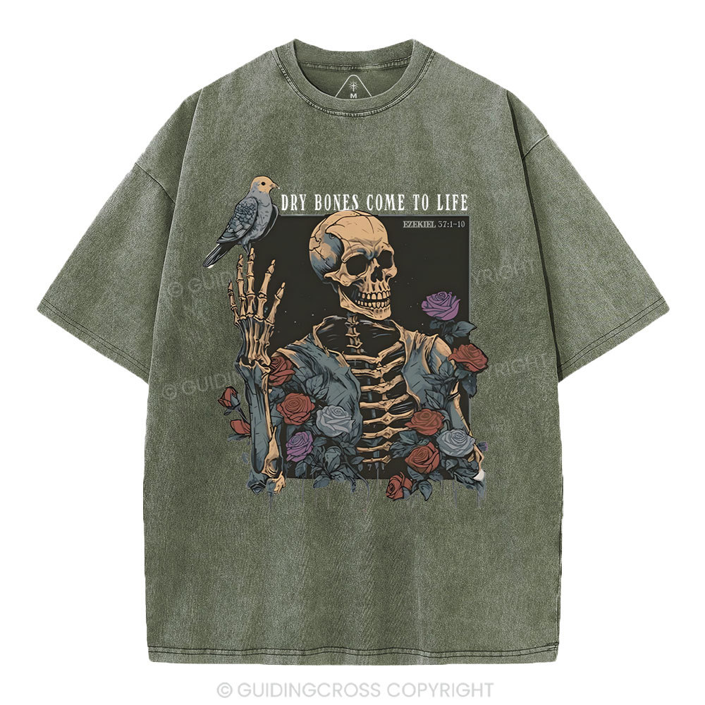 Dry Bones Come To Life Christian Washed T-Shirt