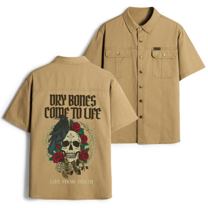 Dry Bones Come To Life Christian Work Shirt 