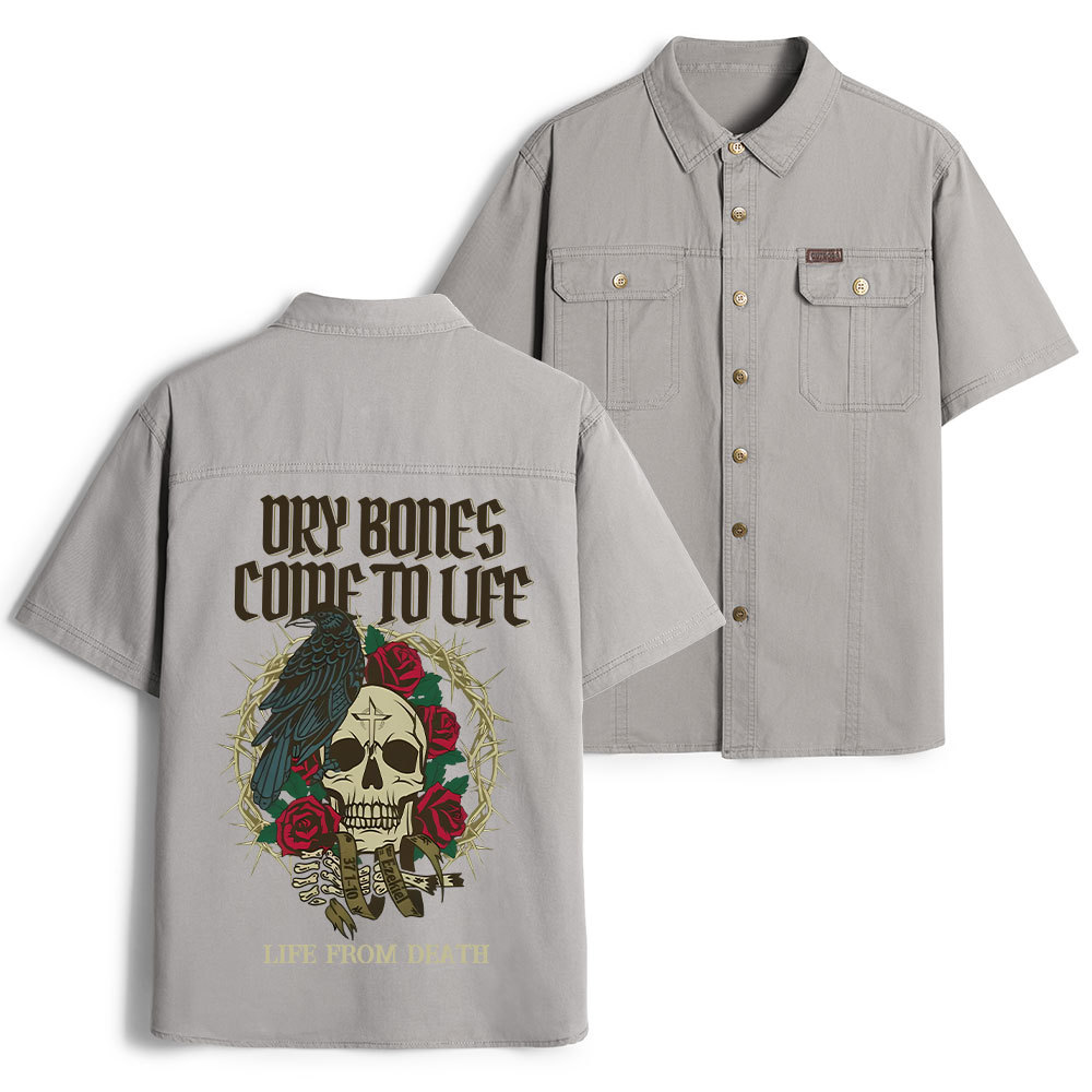 Dry Bones Come To Life Christian Work Shirt 