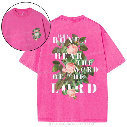 Dry Bones Hear The Word Of The Lord Christian Washed T-Shirt