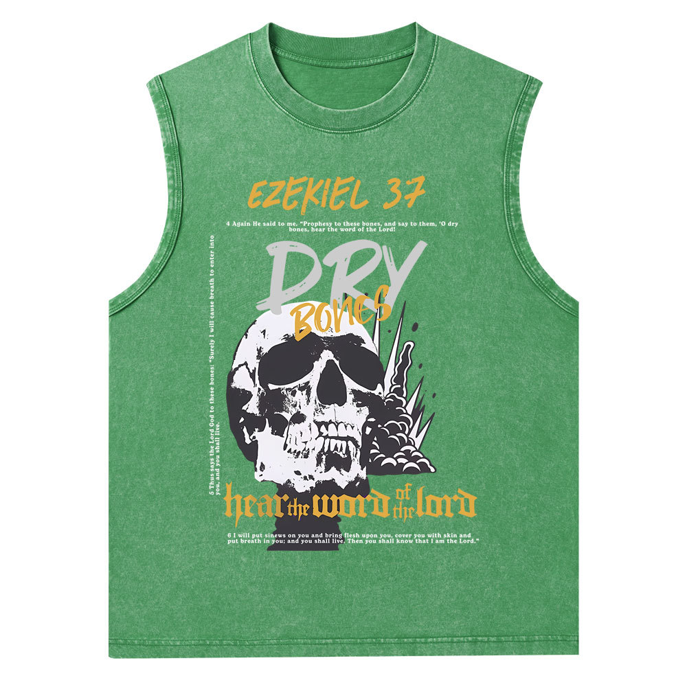 Dry Bones Hear The Word Of The Lord Christian Washed Tank Top