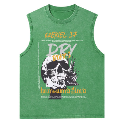 Dry Bones Hear The Word Of The Lord Christian Washed Tank Top