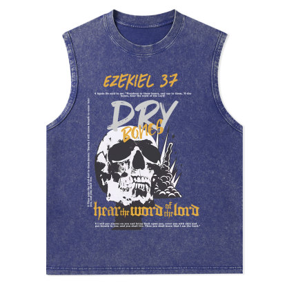 Dry Bones Hear The Word Of The Lord Christian Washed Tank Top
