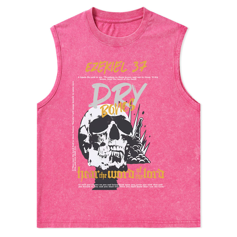 Dry Bones Hear The Word Of The Lord Christian Washed Tank Top