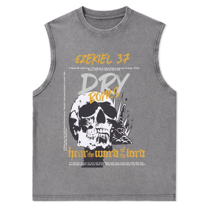 Dry Bones Hear The Word Of The Lord Christian Washed Tank Top