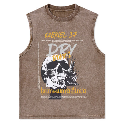 Dry Bones Hear The Word Of The Lord Christian Washed Tank Top