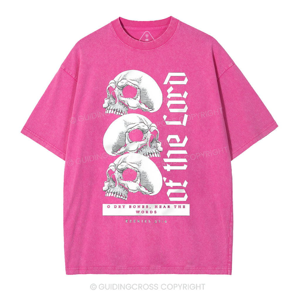 Dry Bones Hear The Words Of The Lord Christian Washed T-Shirt