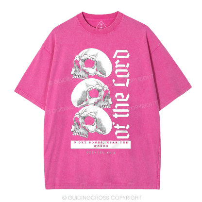 Dry Bones Hear The Words Of The Lord Christian Washed T-Shirt