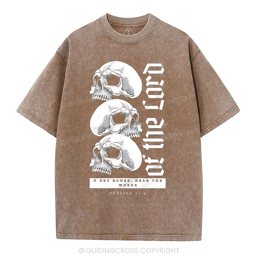 Dry Bones Hear The Words Of The Lord Christian Washed T-Shirt