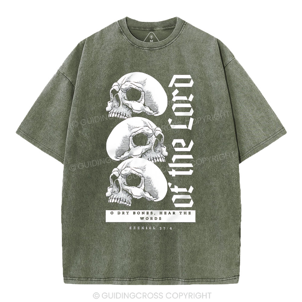 Dry Bones Hear The Words Of The Lord Christian Washed T-Shirt