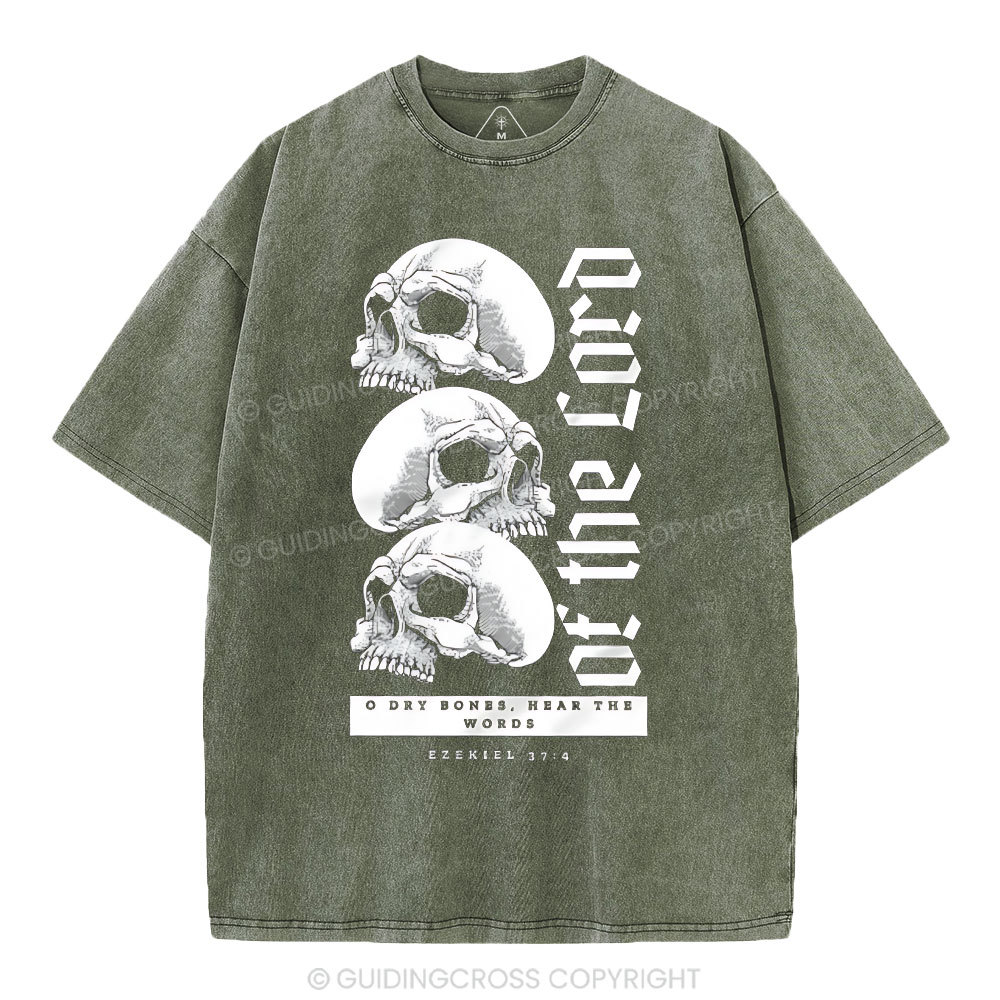 Dry Bones Hear The Words Of The Lord Christian Washed T-Shirt