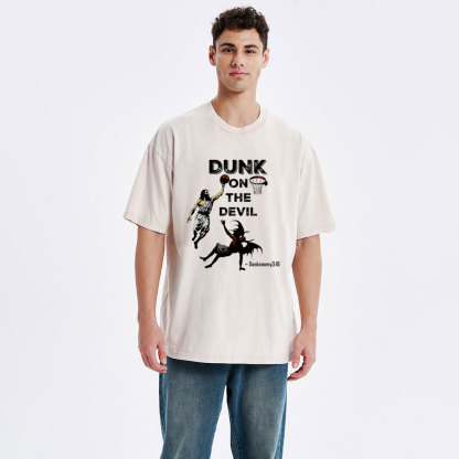 Dunk On The Devil Christian Washed T-Shirt