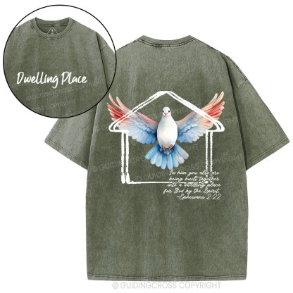 Dwelling Place Dove Christian Washed T-Shirt