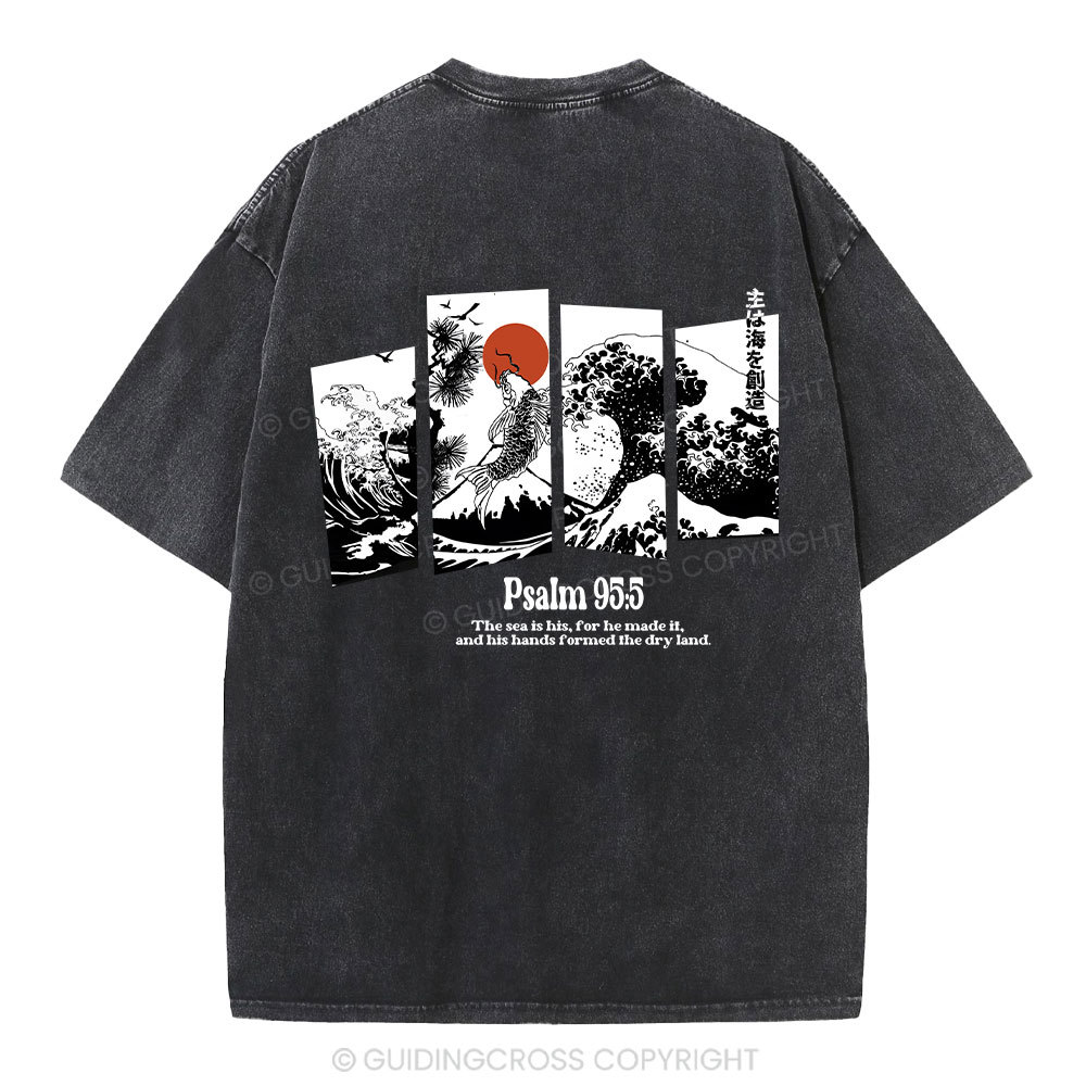 The Sea Is His Christian Washed T-Shirt