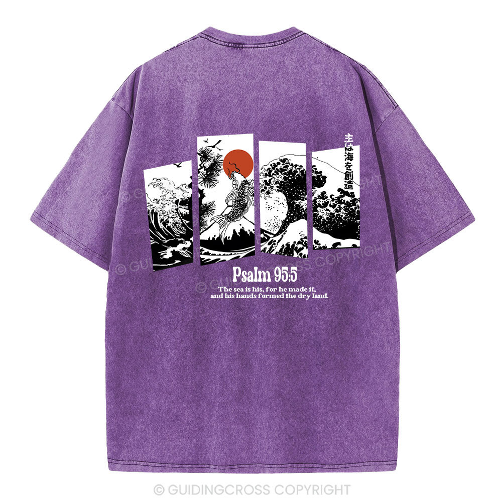 The Sea Is His Christian Washed T-Shirt