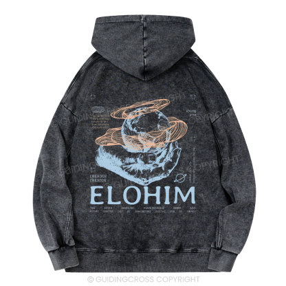 ELOHIM Christian Washed Hoodie
