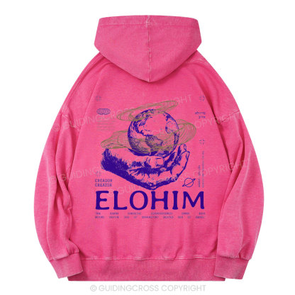 ELOHIM Christian Washed Hoodie