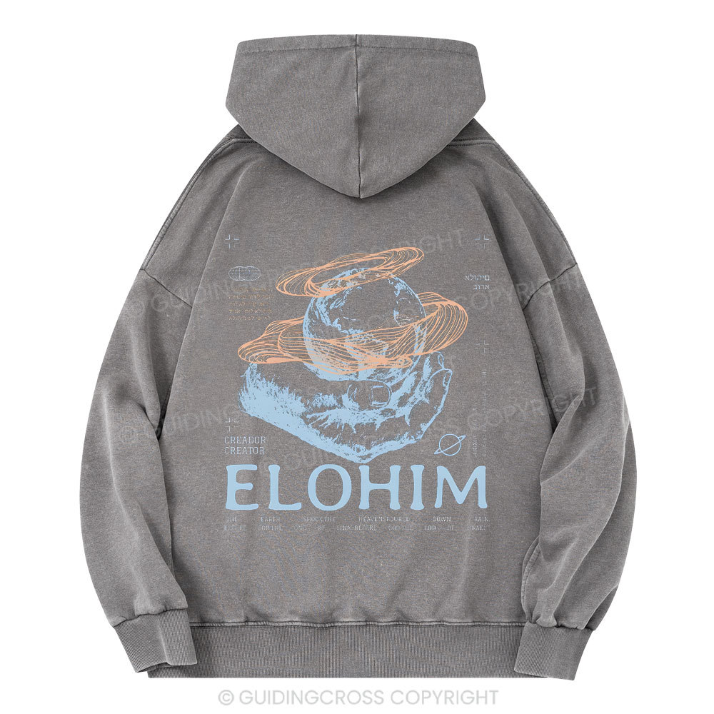 ELOHIM Christian Washed Hoodie