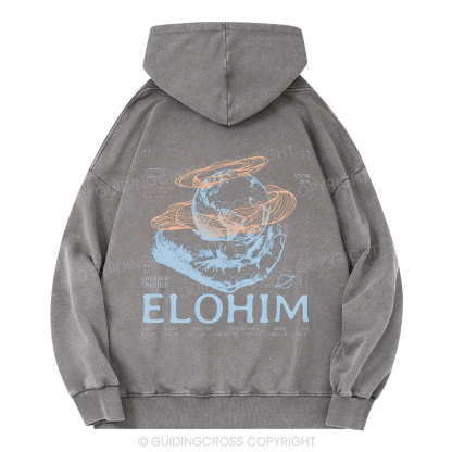 ELOHIM Christian Washed Hoodie