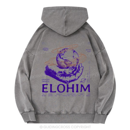 ELOHIM Christian Washed Hoodie