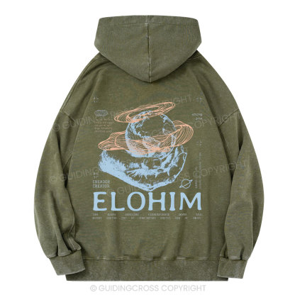 ELOHIM Christian Washed Hoodie
