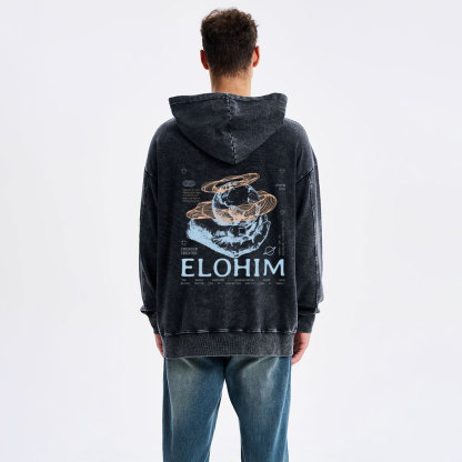 ELOHIM Christian Washed Hoodie