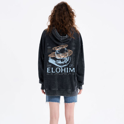 ELOHIM Christian Washed Hoodie