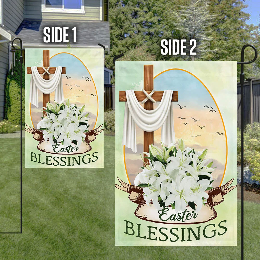 Easter Blessings Christian Flag