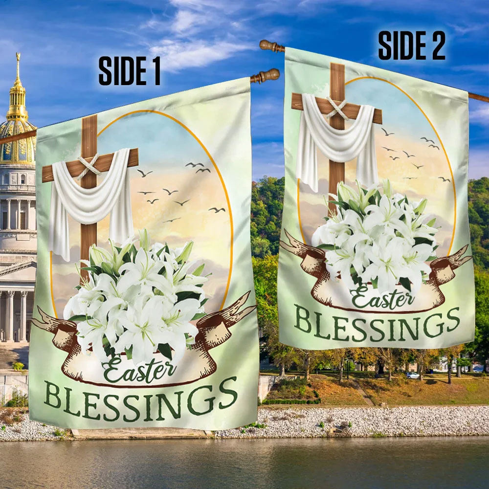 Easter Blessings Christian Flag