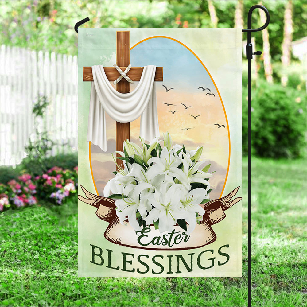 Easter Blessings Christian Flag