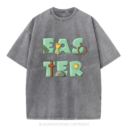 Easter Christian Washed T-Shirt