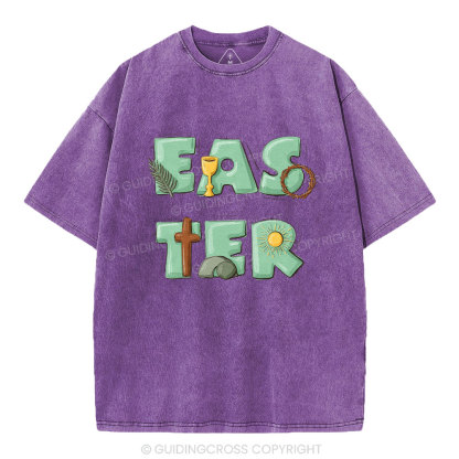 Easter Christian Washed T-Shirt