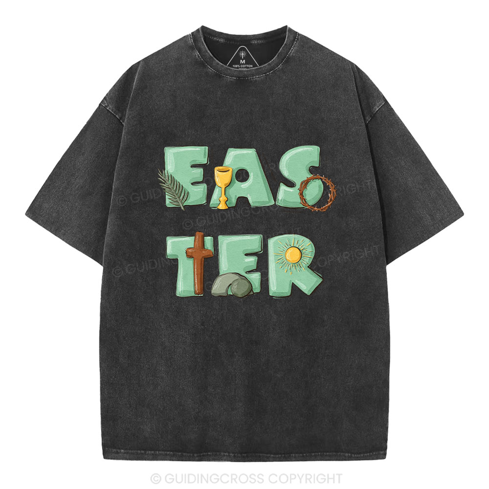 Easter Christian Washed T-Shirt