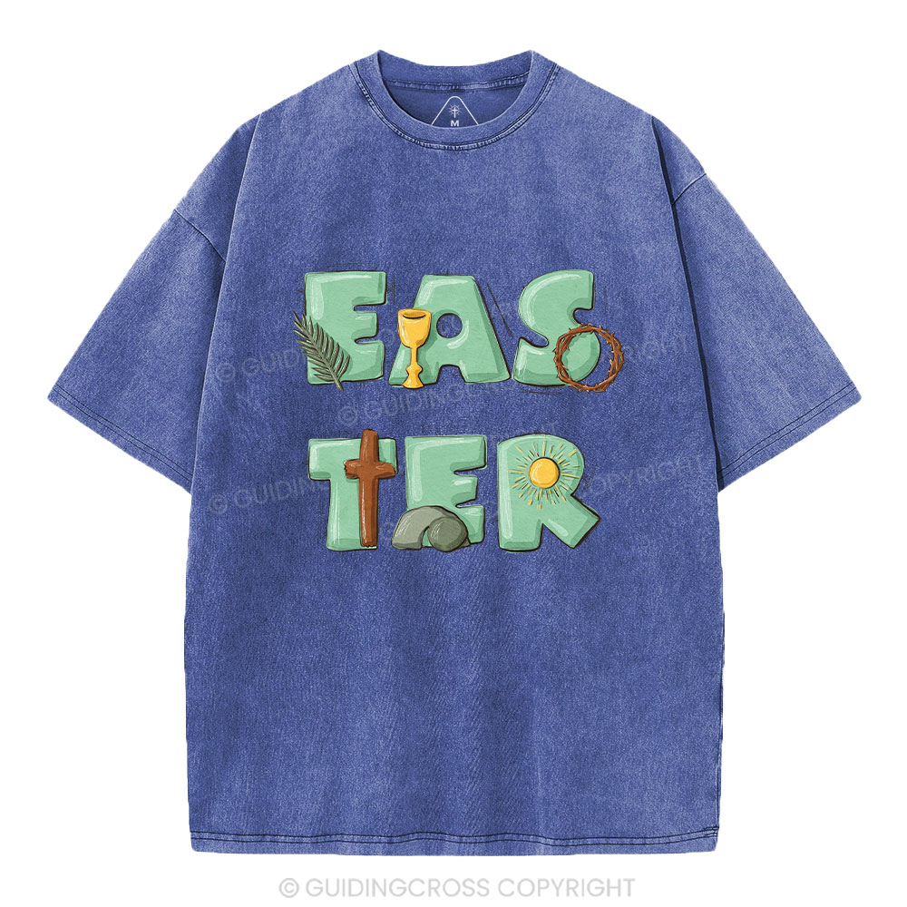 Easter Christian Washed T-Shirt