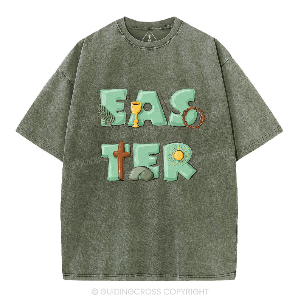 Easter Christian Washed T-Shirt